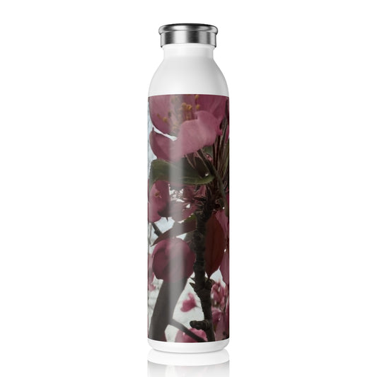 Montana Flowering Tree Slim Water Bottle, Stylish Hydration, Eco-Friendly Gift, Gym Accessory, Personalized Water Bottle, Nature-Inspired Drinkware