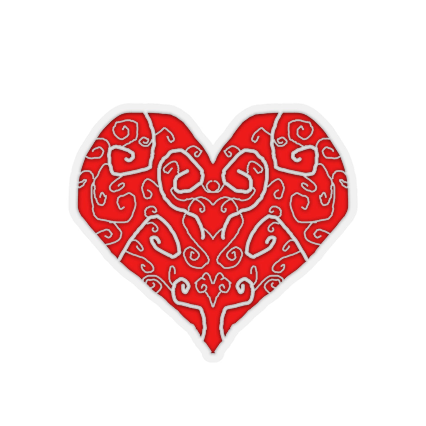 Heart Swirls Kiss-Cut Stickers