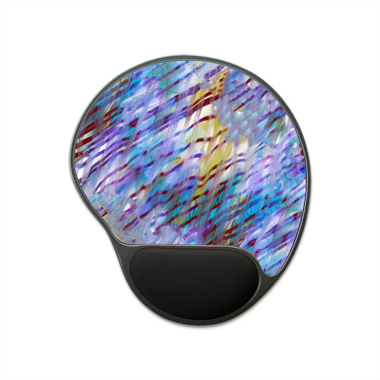 Abstract Ripple Mouse Pad With Wrist Rest