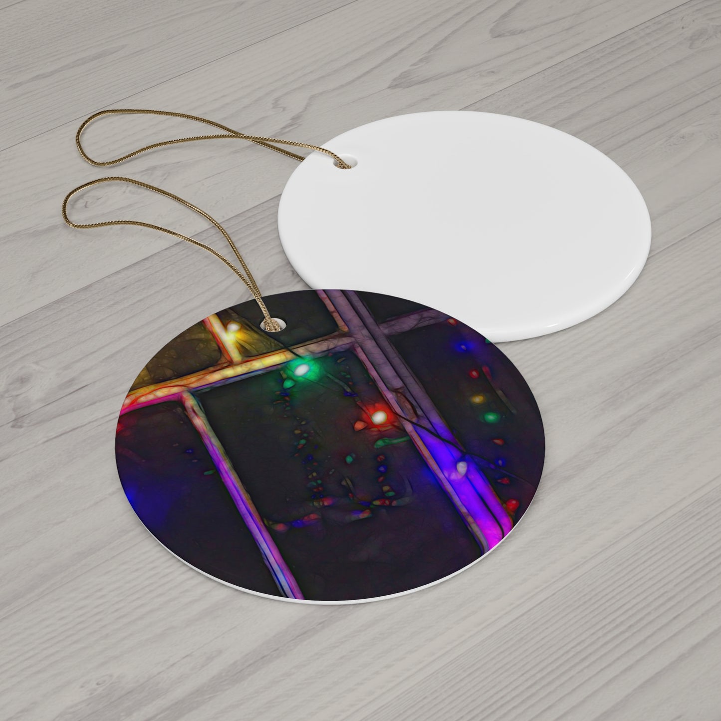 Star Ceramic Ornament with Christmas Lights Refract — 4 Shape Options