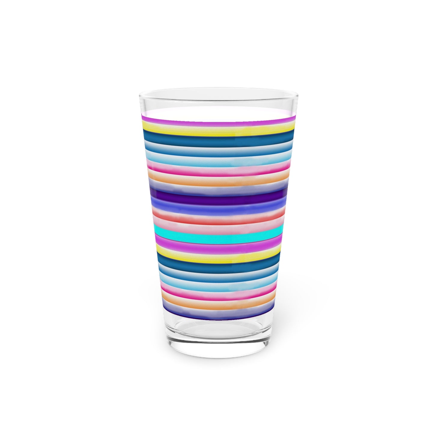 Cotton Candy Stripes Pint Glass, 16oz
