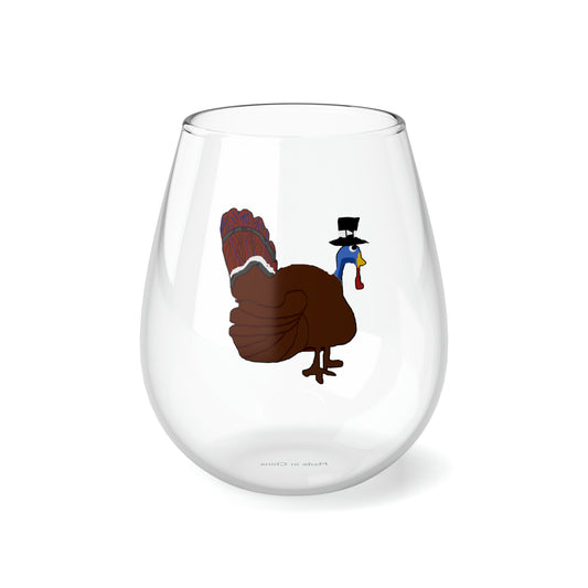 Turkey Day Stemless Wine Glass, 11.75oz