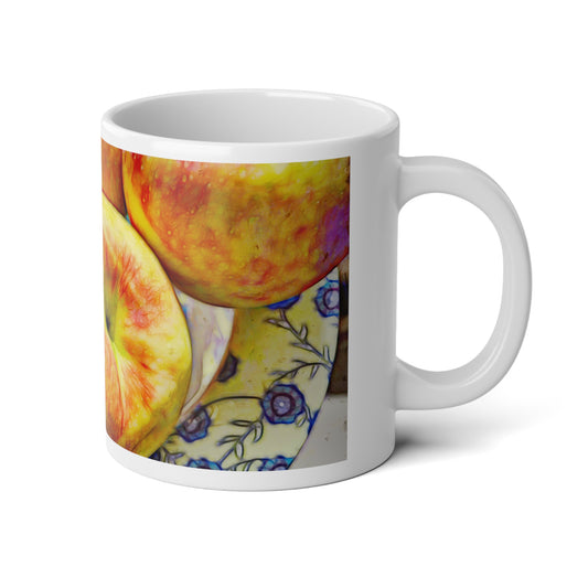 Vibrant Jumbo Apple Mug, 20oz – Perfect for Fall Decor, Coffee Lovers, Gift for Teachers, Thanksgiving, Cozy Home