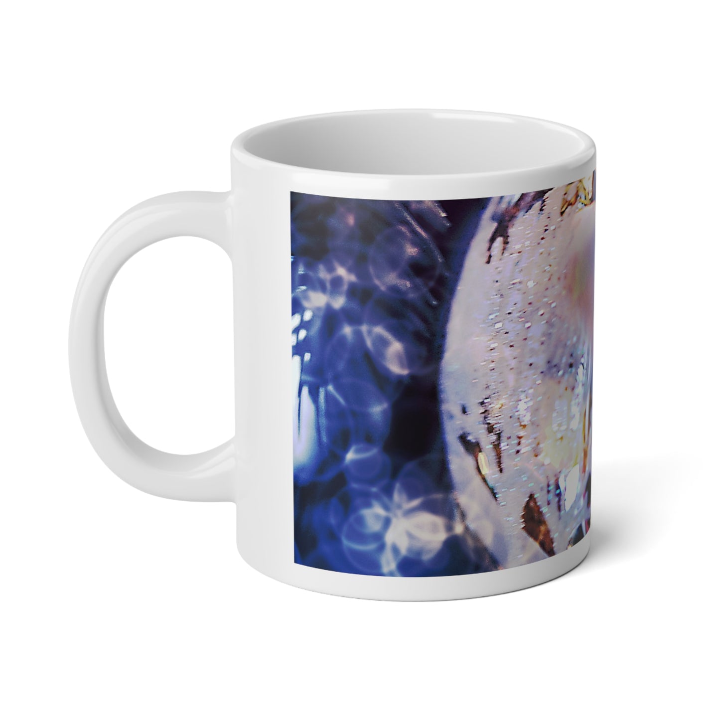 Blue Ice Ornament Jumbo Mug 20oz - Abstract Nature Design