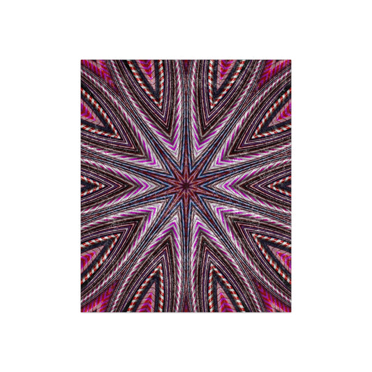 Candy Cane Kaleidoscope Crushed Velvet Blanket