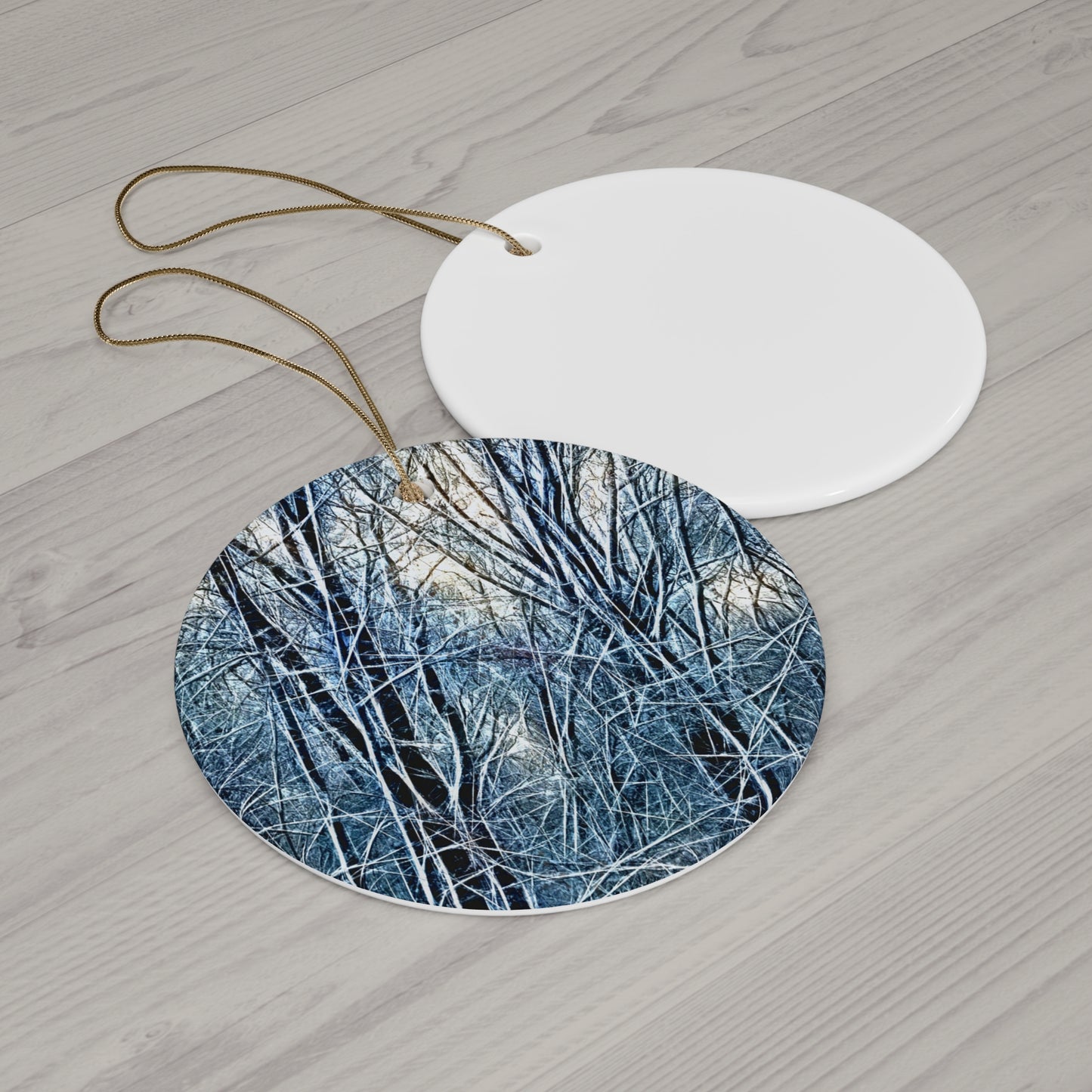 Winter Wonderland Ceramic Ornaments - Star Shaped Holiday Decor