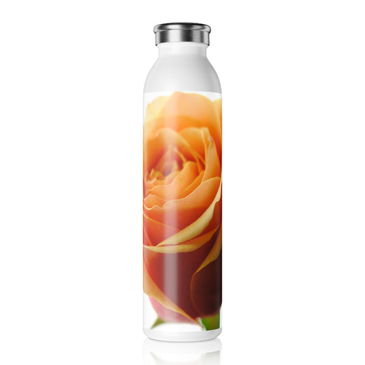 Pastel Pink and Orange Rose Slim Water Bottle - Stylish Hydration for Nature Lovers, Gift for Gardeners, Rose Decor, Eco-Friendly Water Bottle, [...]