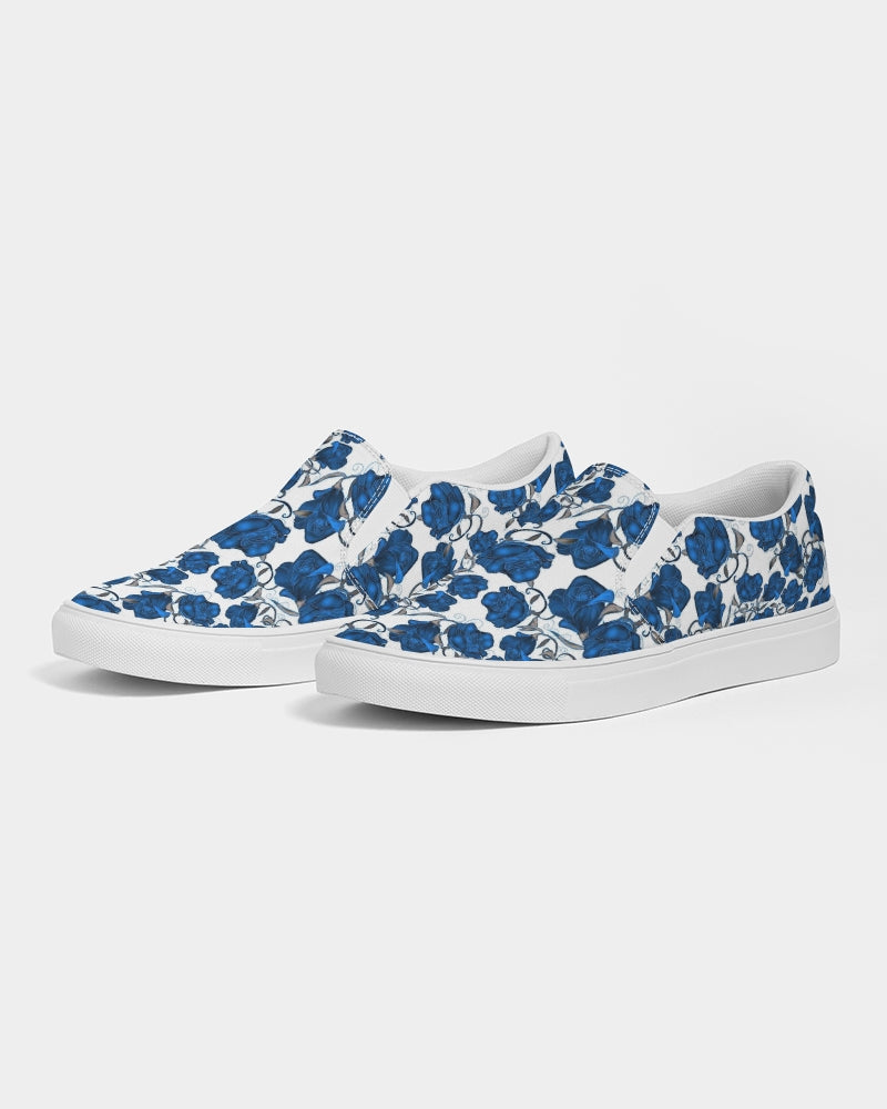 Blue Roses Women's Slip-On Canvas Shoe