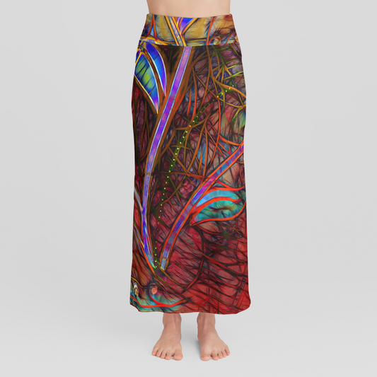 Fall Winds are Coming High Waist Skirt