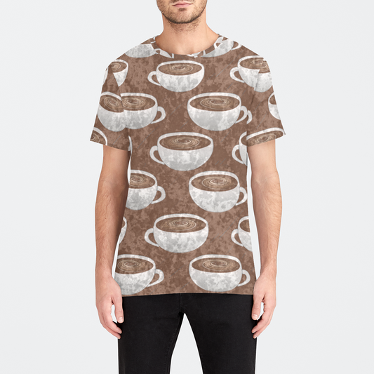 Coffee on Coffee Mens Velvet Tee