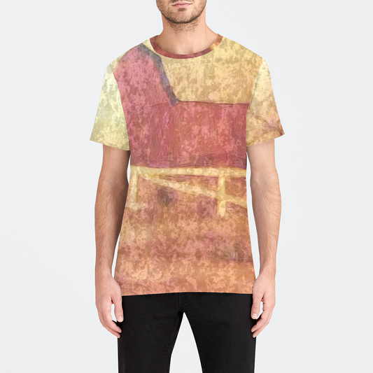 Barn Painting Mens Velvet Tee