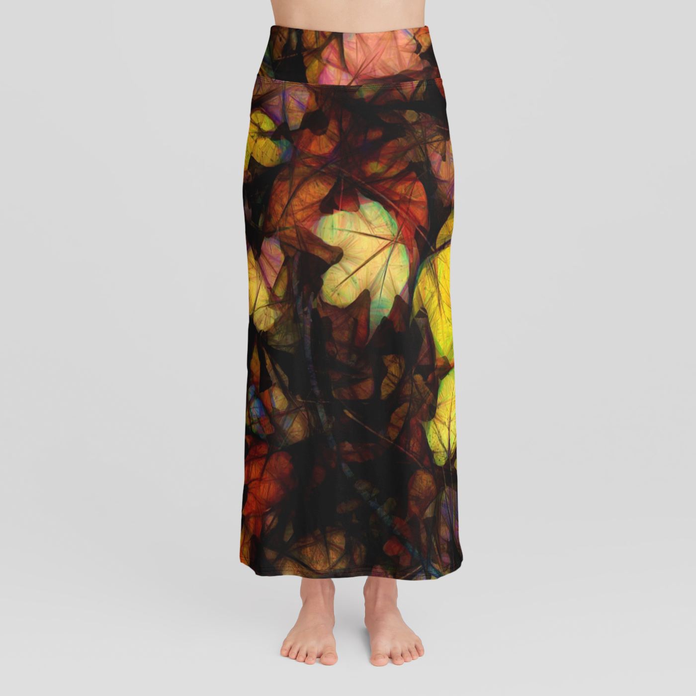 Late October Leaves High Waist Skirt