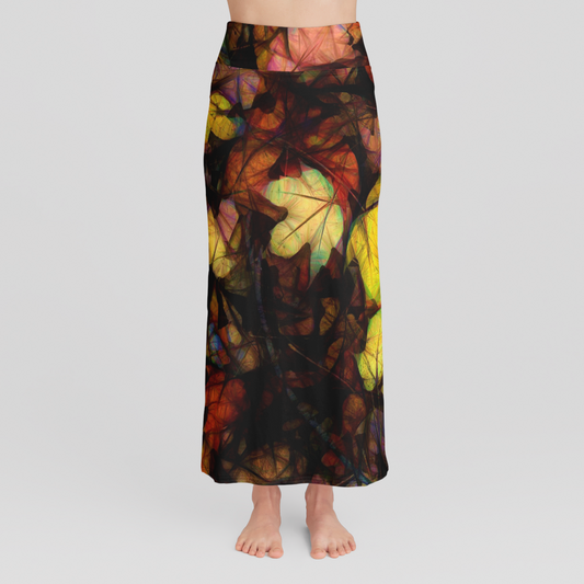 Late October Leaves High Waist Skirt