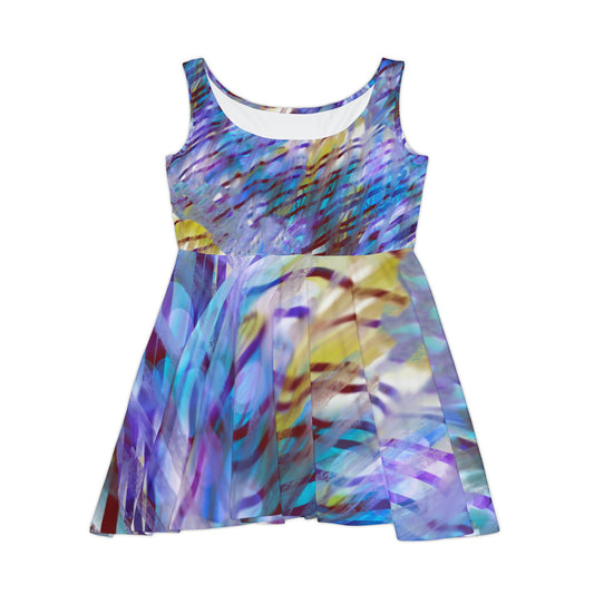 Abstract Ripple Women's Skater Dress (AOP)