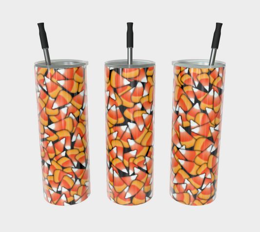 Candy Corn Pattern Stainless Steel Tumbler