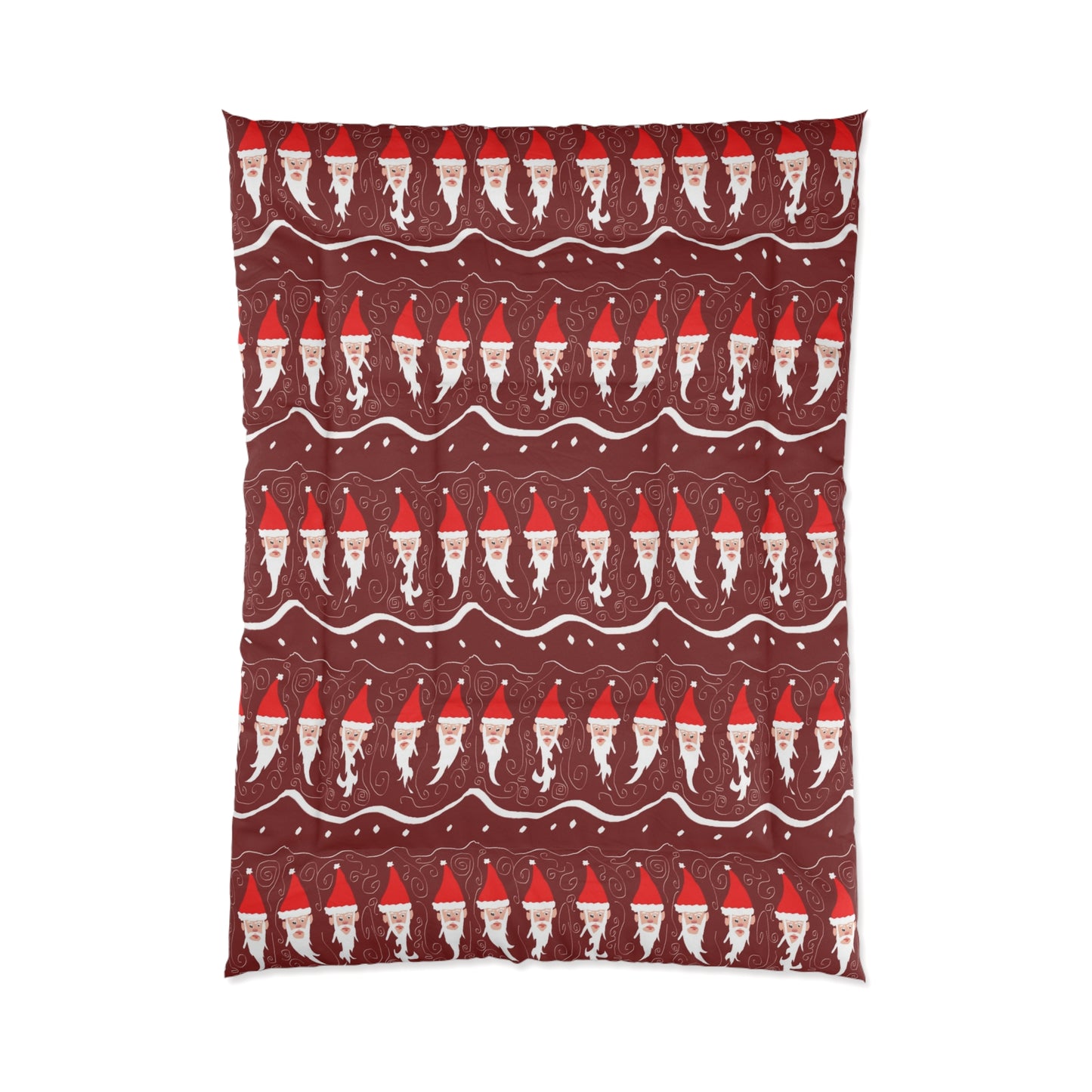 Santa Pattern Comforter — Festive Christmas Bedding