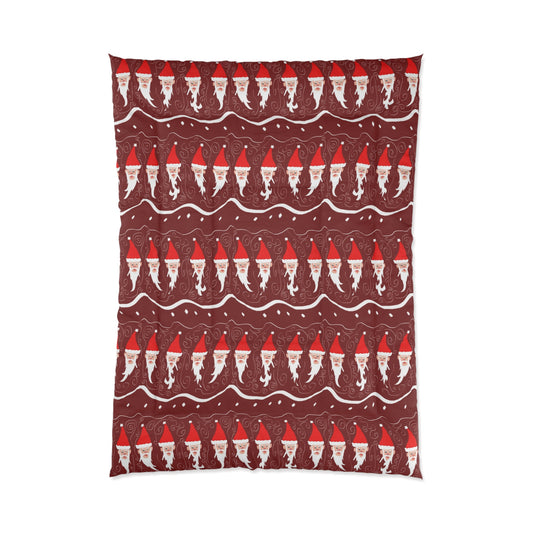 Santa Pattern Comforter — Festive Christmas Bedding