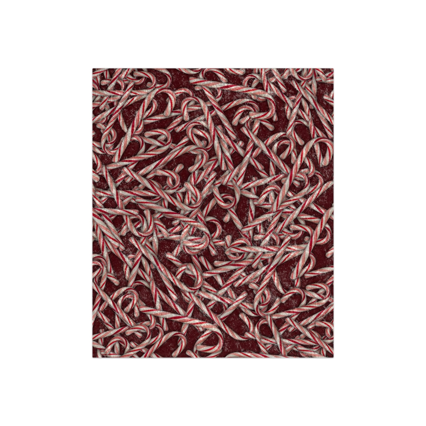 Candy Cane Pattern Crushed Velvet Blanket