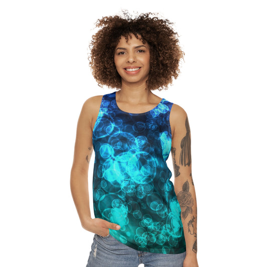 Blue Ocean Bokeh Unisex Tank Top (AOP)