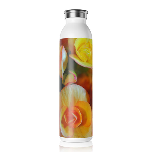 Orange Begonias Slim Water Bottle, Reusable Drink Container, Eco-Friendly Gift, Hydration Bottle, Summer Picnic Accessory, Floral [...]