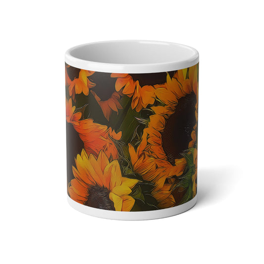 Sunflower Jumbo Mug - 20oz Coffee Cup for Nature Lovers