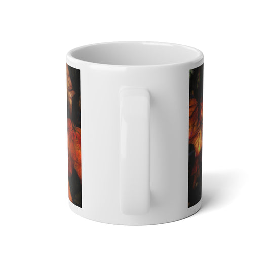 Mid October Leaves 1 Jumbo Mug | 20oz Coffee Cup, Fall Decor, Nature Lover Gift, Cozy Vibes, Seasonal Drinkware