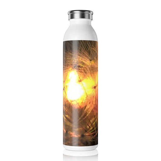 Dandelion Sunrise Slim Water Bottle | Stainless Steel Hydration, Eco-Friendly Drinkware, Unique Gifts, Travel Essentials, Summer Vibes