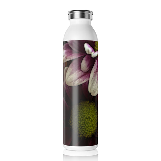 October Flowers 2 Slim Water Bottle - Elegant Hydration for Nature Lovers