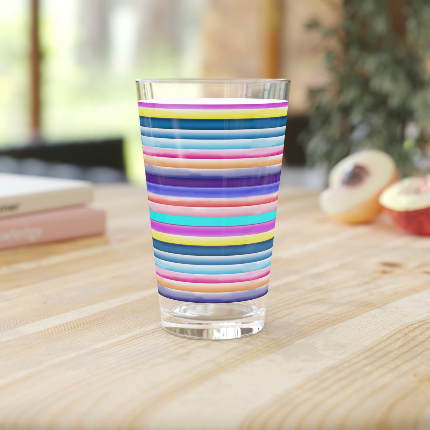 Cotton Candy Stripes Pint Glass, 16oz