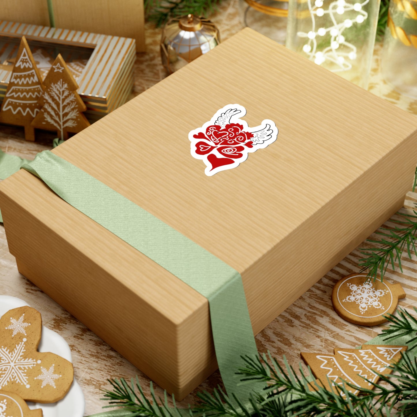 Hearts and Wings Kiss-Cut Stickers