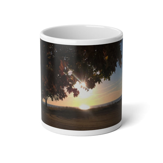 Nine Oclock Sunrise Jumbo Mug | 20oz Coffee Cup, Relaxing Home Decor, Gift for Coffee Lovers, Nature Lovers, Gift for Tea Lovers