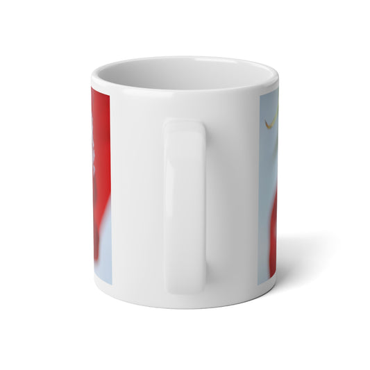 20oz Jumbo Mug — Snow Covered Red Rose Photo Coffee Cup