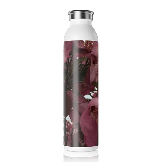 Montana Flowering Tree Slim Water Bottle, Stylish Hydration, Eco-Friendly Gift, Gym Accessory, Personalized Water Bottle, Nature-Inspired Drinkware