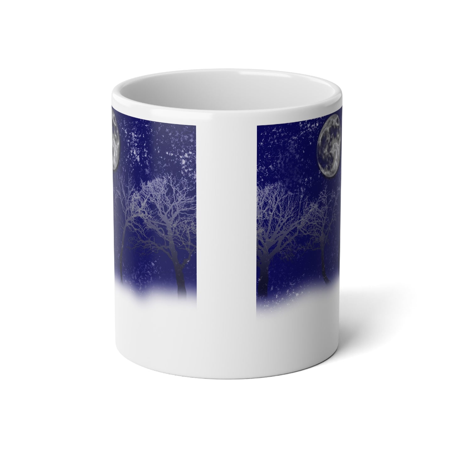 Blue Moon Snow Trees Moon Jumbo Mug - 20oz