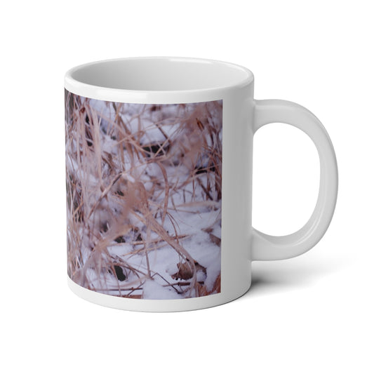 Snowy Wheat Photo Jumbo Mug – 20oz Winter Landscape Coffee Cup