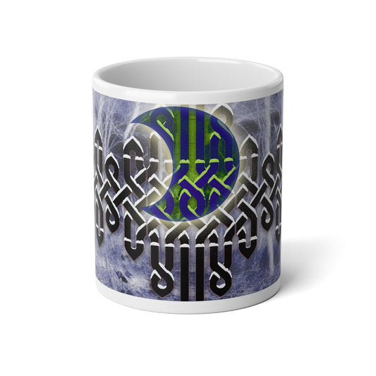 20oz Celtic Moon Jumbo Mug – Mystical Norse Knotwork Coffee Cup