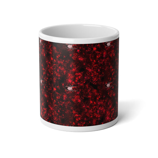 Red Spider Swarm Jumbo Mug, Statement Coffee Cup, Unique Gift for Tea Lovers, Home Decor, Large Capacity Drinking Mug