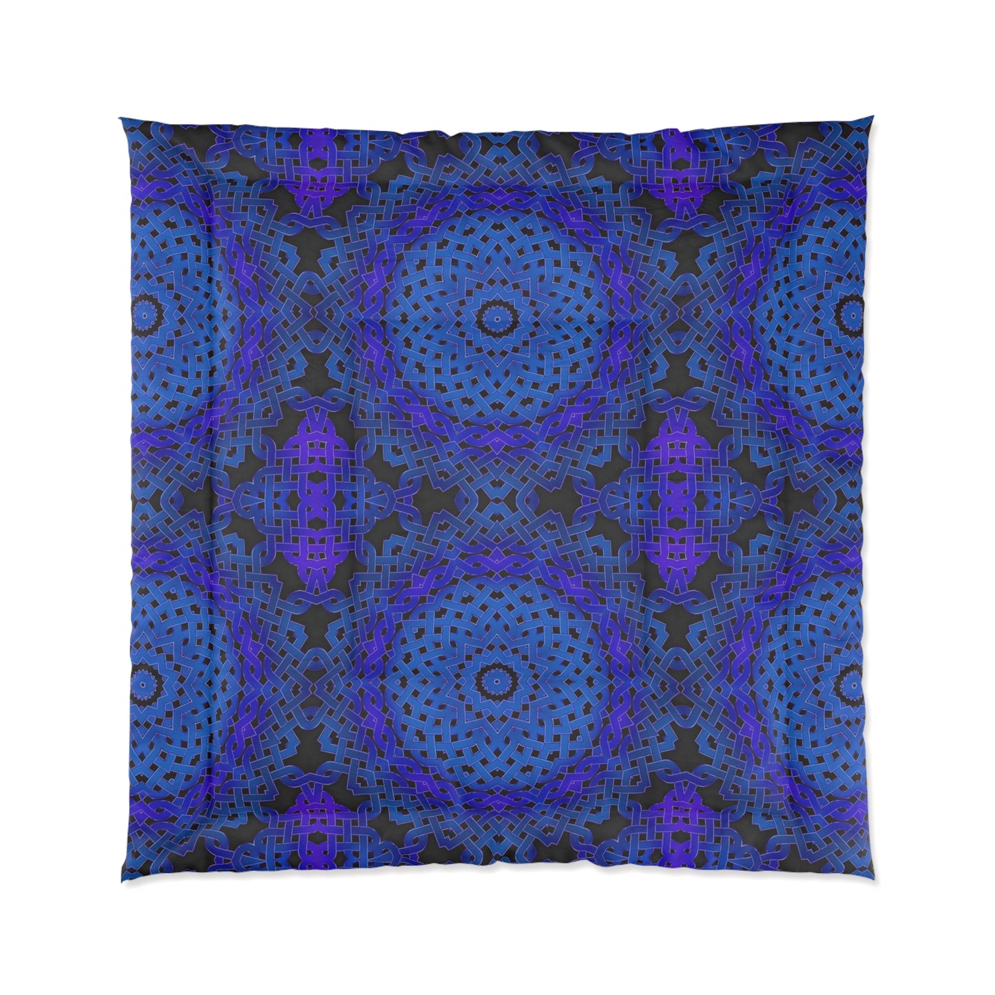 Blue Celtic Kaleidoscope Comforter — Bohemian Bedding