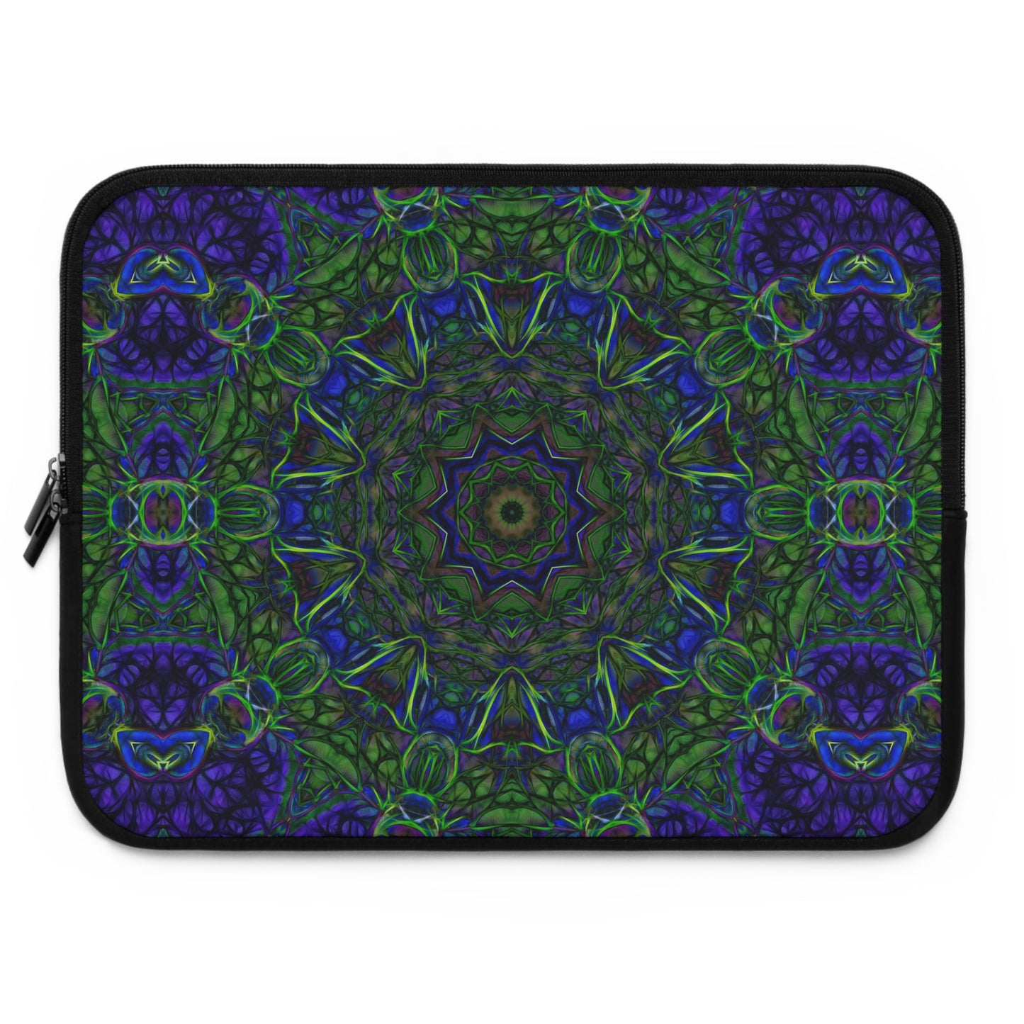 Blue Green Ribbon Kaleidoscope Laptop Sleeve