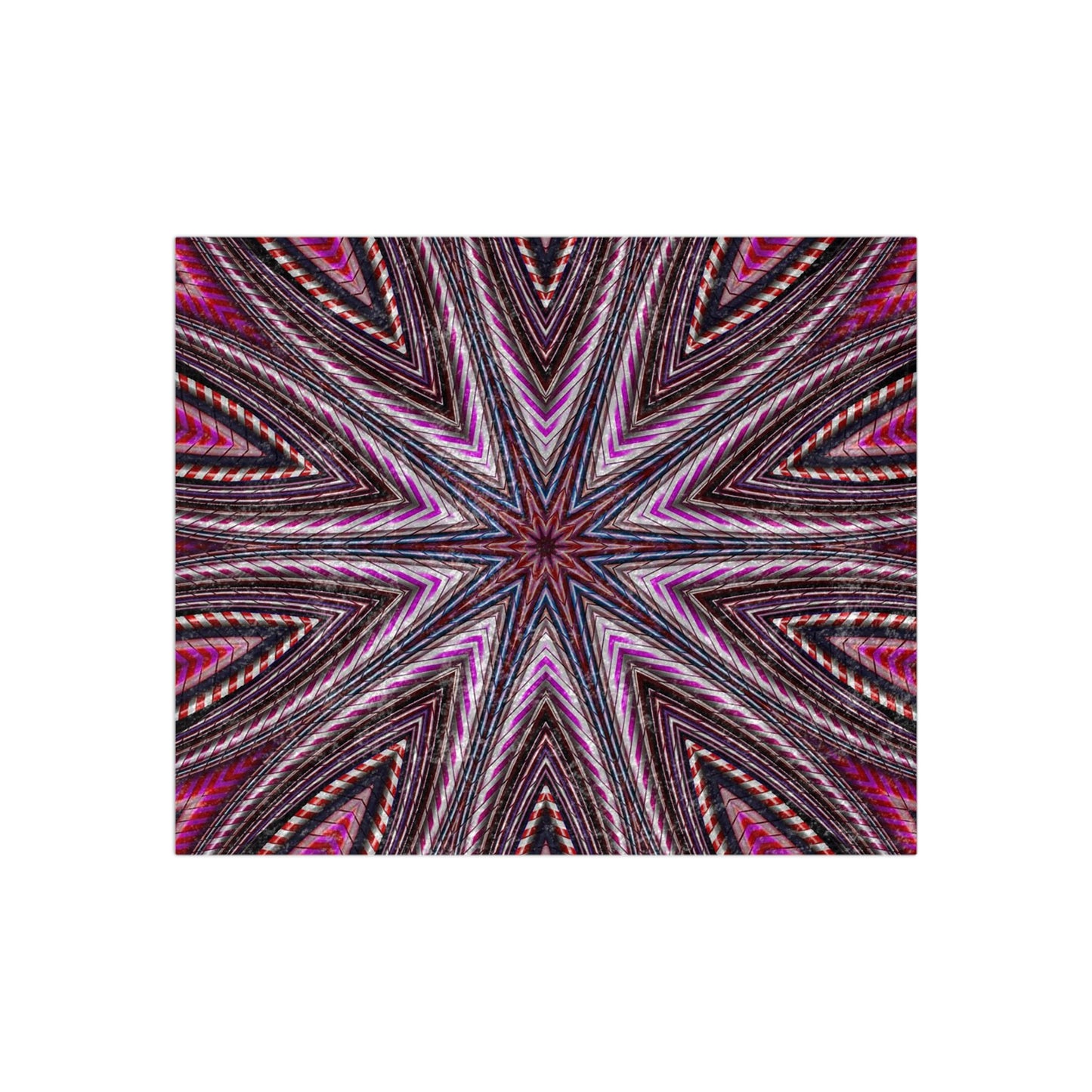 Candy Cane Kaleidoscope Crushed Velvet Blanket