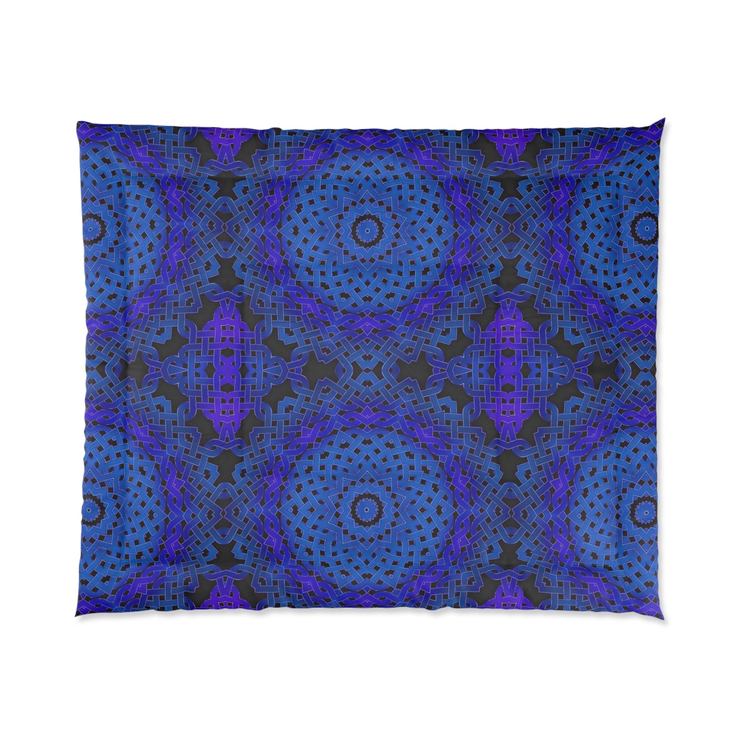 Blue Celtic Kaleidoscope Comforter — Bohemian Bedding