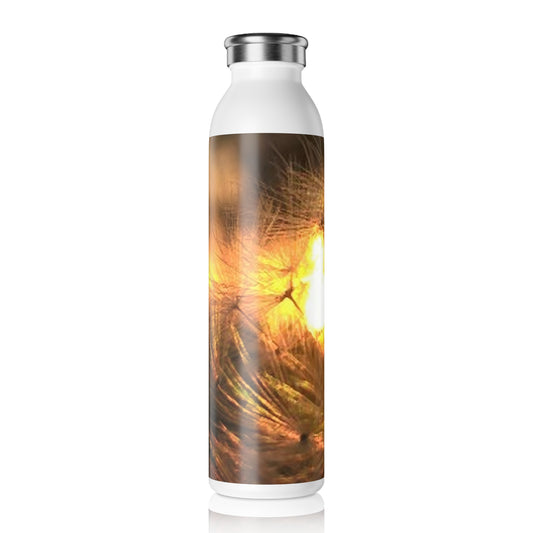 Dandelion Sunrise Slim Water Bottle | Stainless Steel Hydration, Eco-Friendly Drinkware, Unique Gifts, Travel Essentials, Summer Vibes