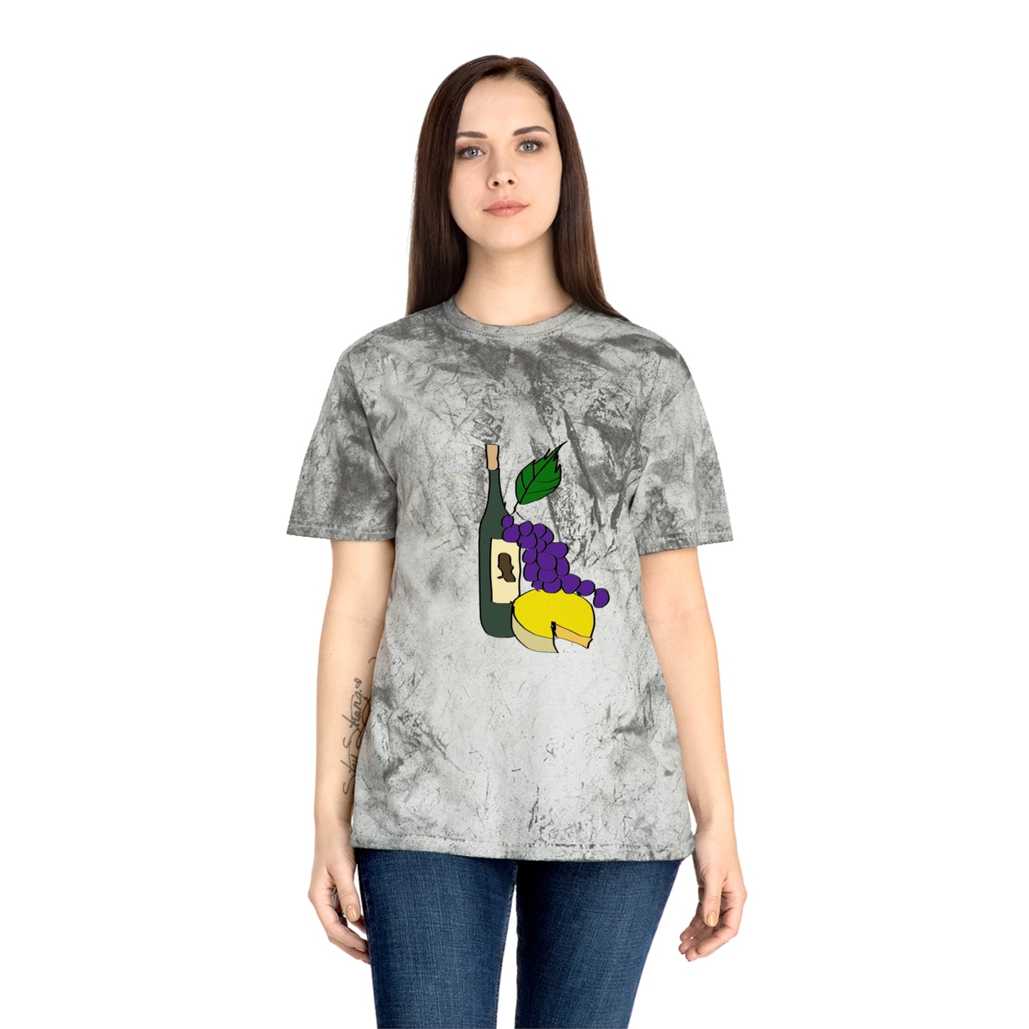 Wine and Cheese Unisex Color Blast T-Shirt