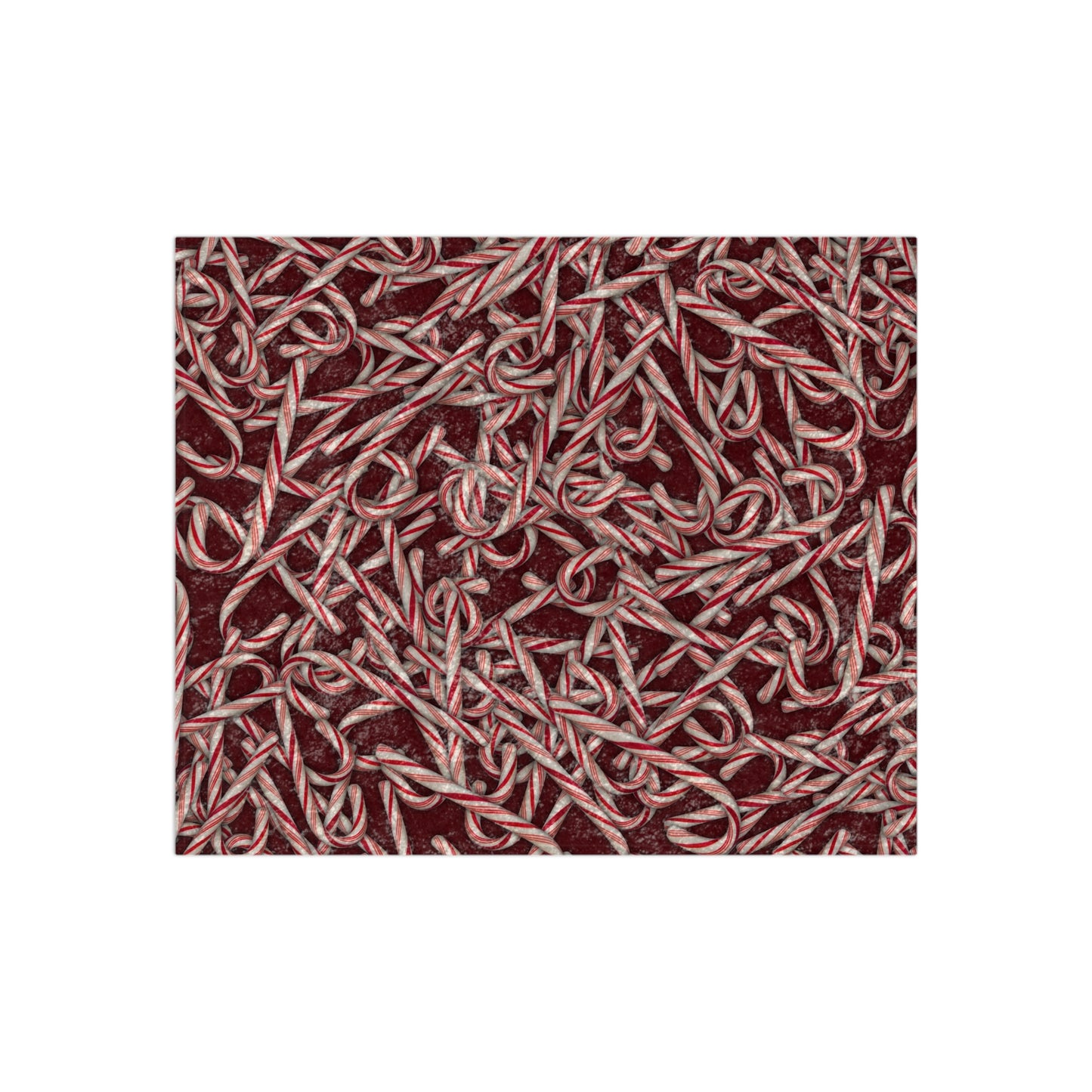Candy Cane Pattern Crushed Velvet Blanket