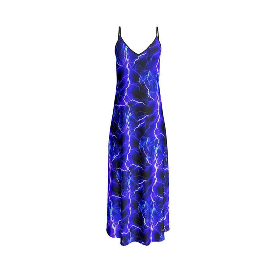 Blue Lightning Slip Dress