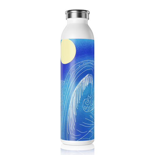 Ocean Wave Slim Water Bottle - Eco-Friendly Drinkware, Sports Bottle, Summer Vibes, Gift for Nature Lovers, Travel Companion