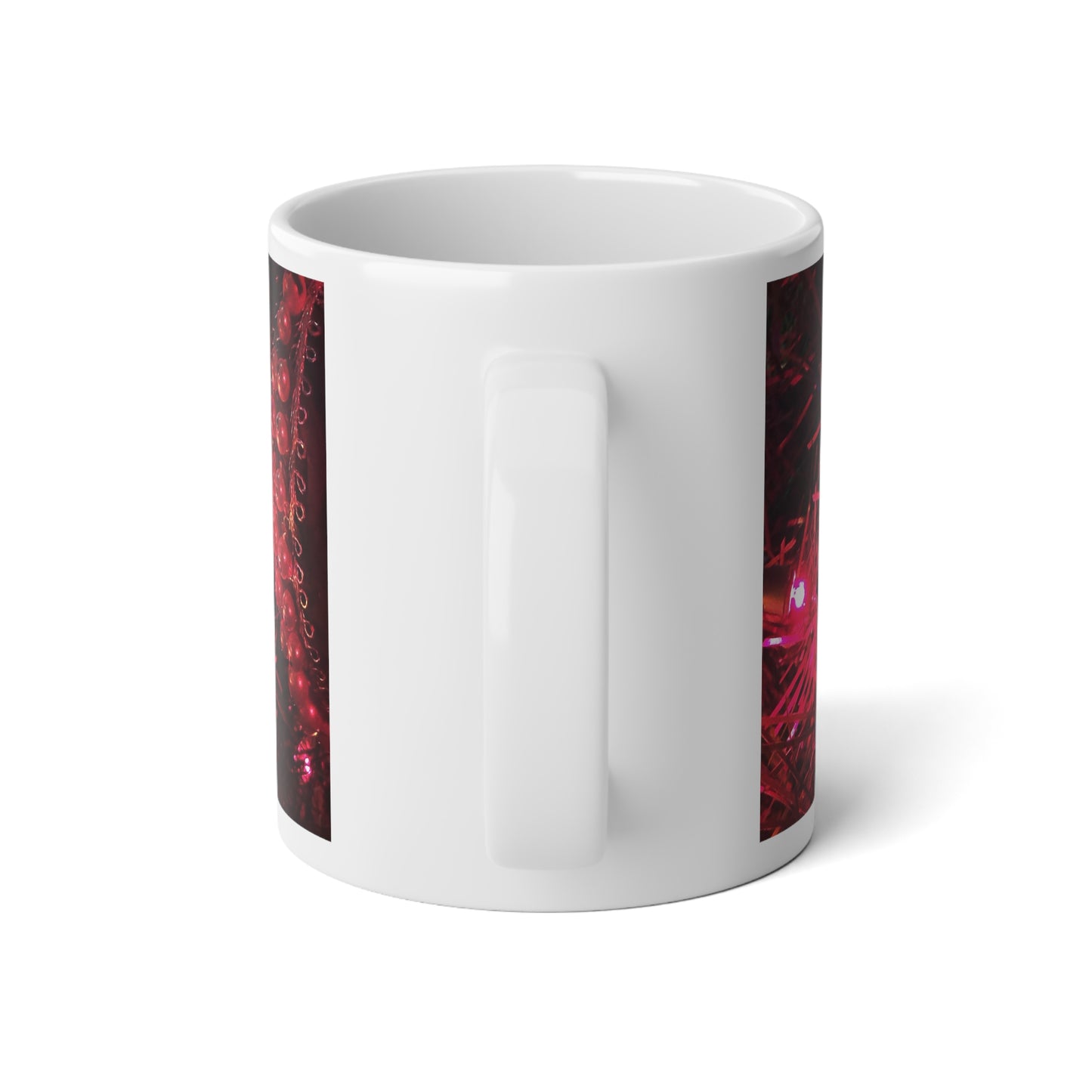 20oz Jumbo Mug — Red Christmas Ornament Holiday Coffee Cup