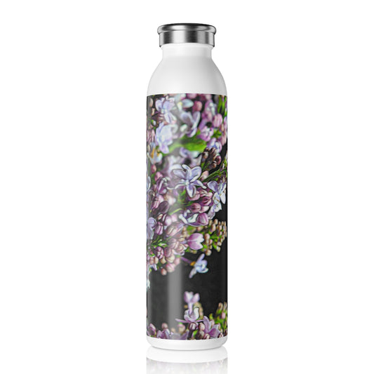 Light Purple Lilacs Slim Water Bottle | Eco-Friendly Reusable Drink Container, Perfect for Hiking, Gym, Gifts, Outdoor Events, and Everyday Use