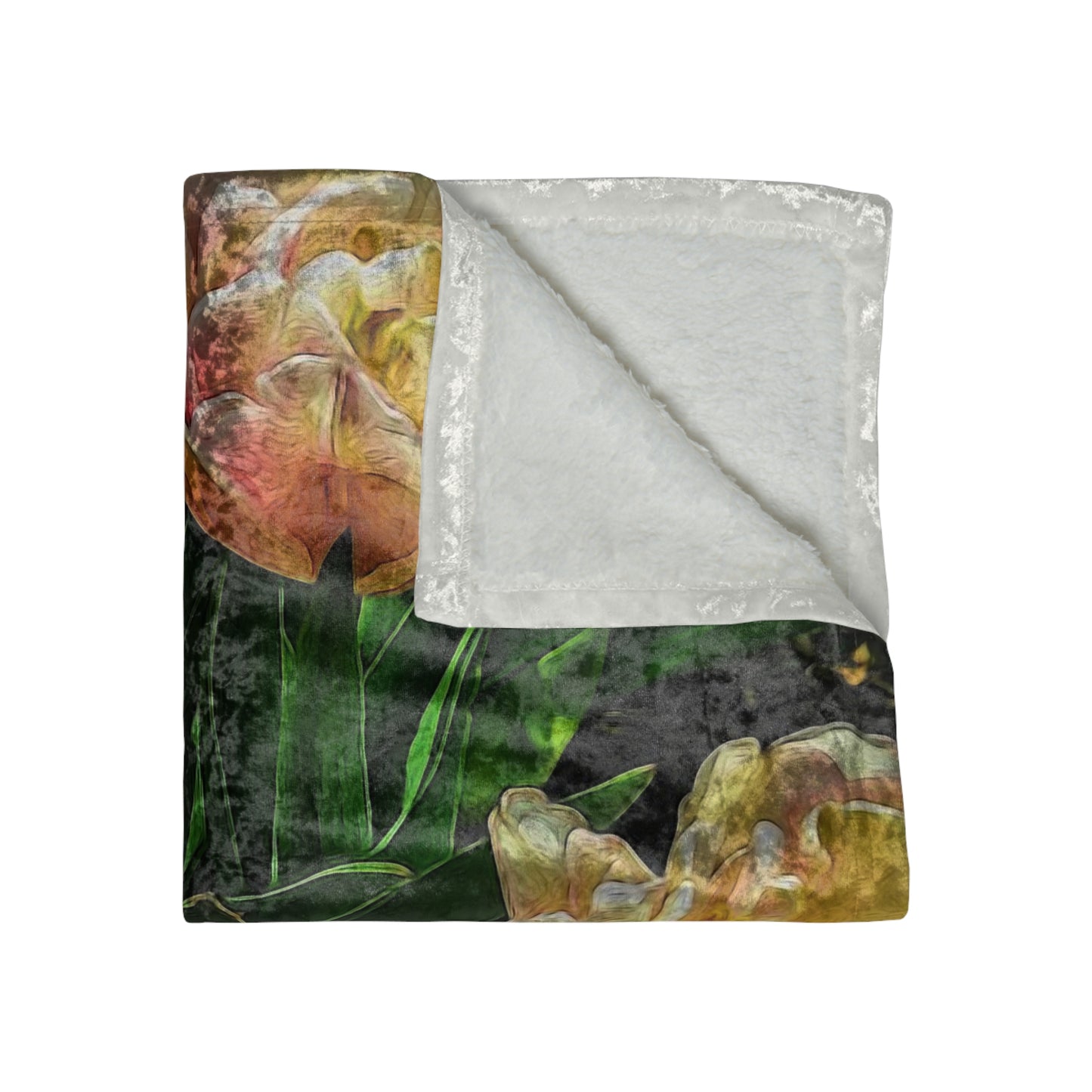 Early Summer Flowers Crushed Velvet Blanket
