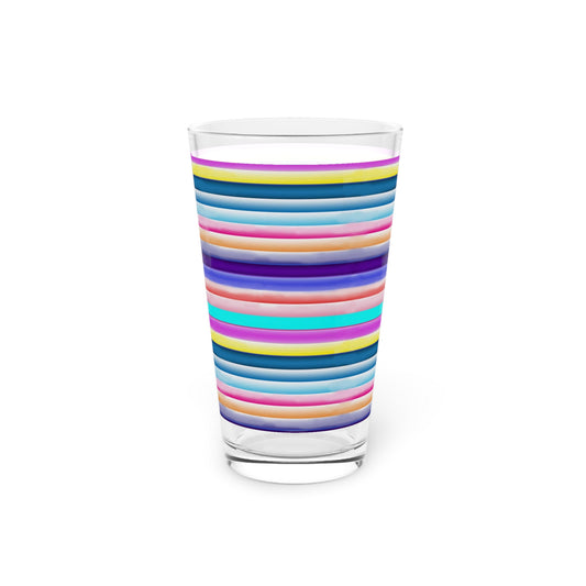 Cotton Candy Stripes Pint Glass, 16oz